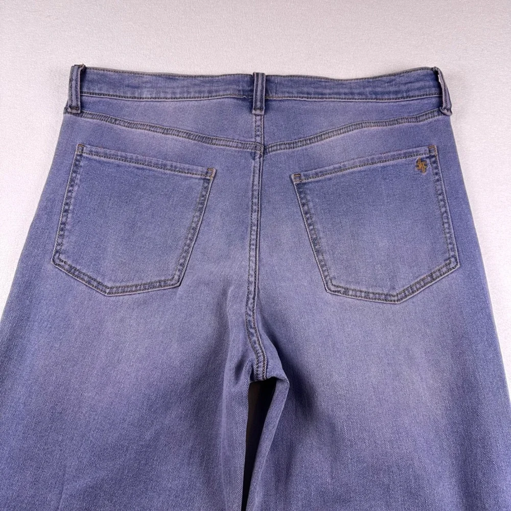 Frayed Jeans Womens‎ 31 Relaxed Straight Leg Denim Blue Romy Wash NWT Pink Tint